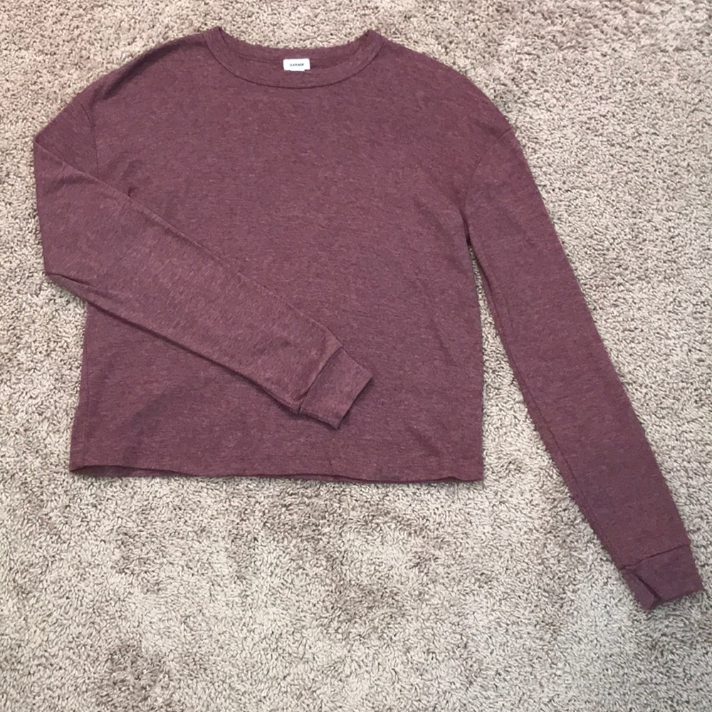 GARAGE Mauve Crew Neck Long Sleeve Shirt